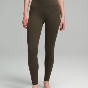 lululemon Align Hi-Rise Pant 28" Dark Olive, 10 Green
